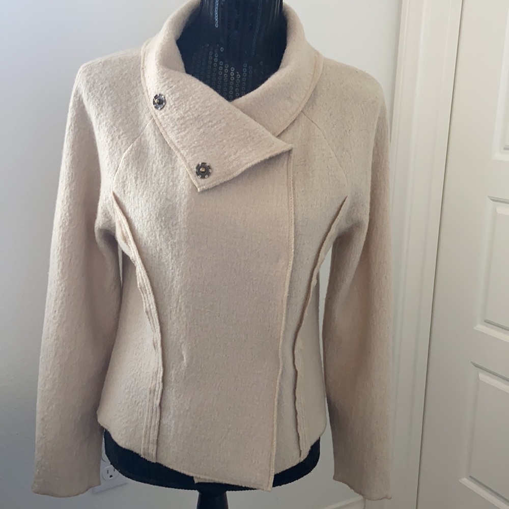 Cache 100% Wool, Double-Breasted Sweater/ Jacket. - image 4